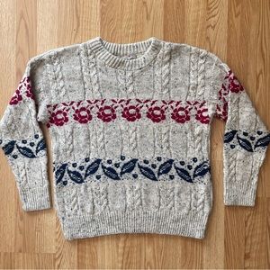 Vintage cable knit sweater 🤍